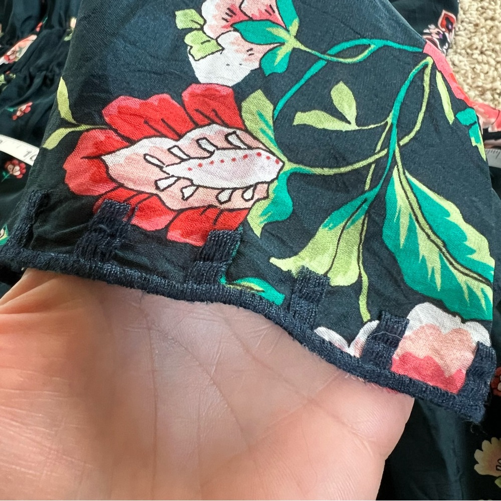 Johnny Was Harley Boho Peasant Floral Top w/ Colorful Tassels - Picture 15 of 15